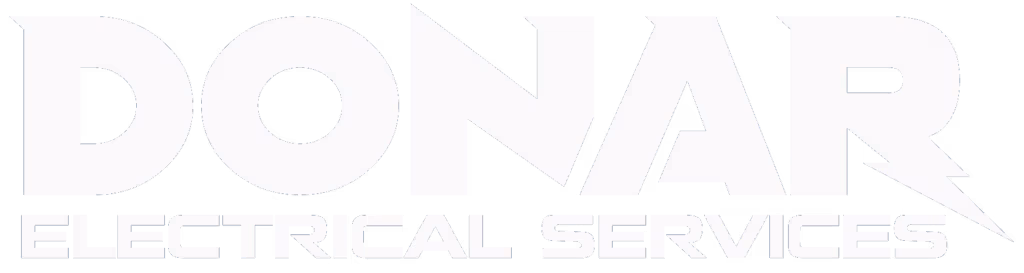 Donar Electrical Services witte tekst elektricien